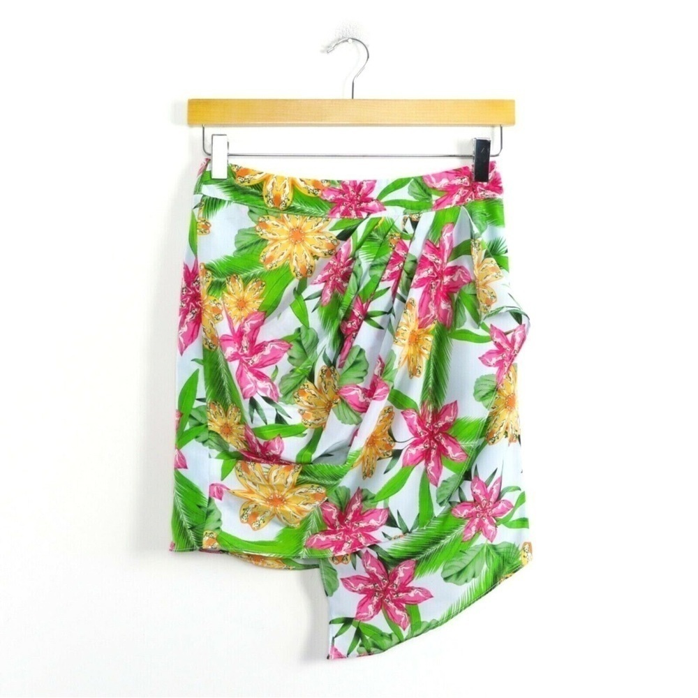 Premonition designer skirt boutique tropical asymmetric floral print beach vacay